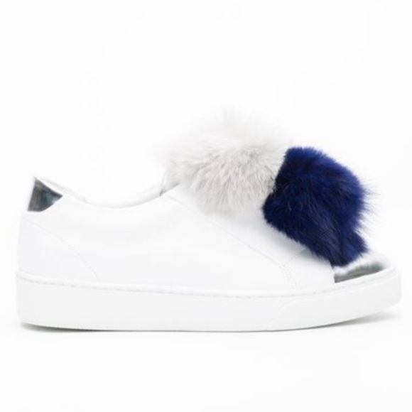 HERE/NOW Arian PomPom Trim Sneakers - Picture 2 of 14